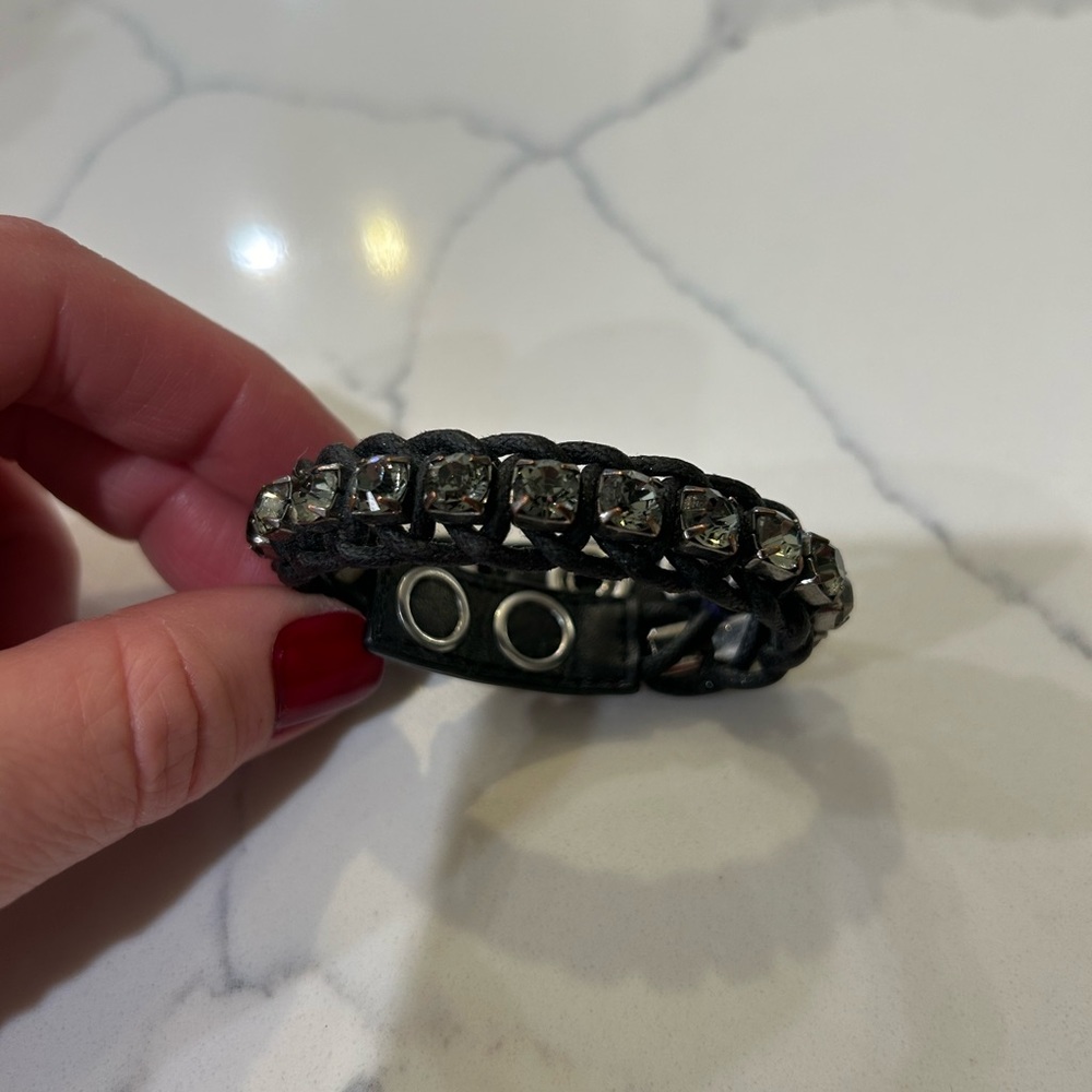 Swarovski Bracelet with black diamond/grey crystals